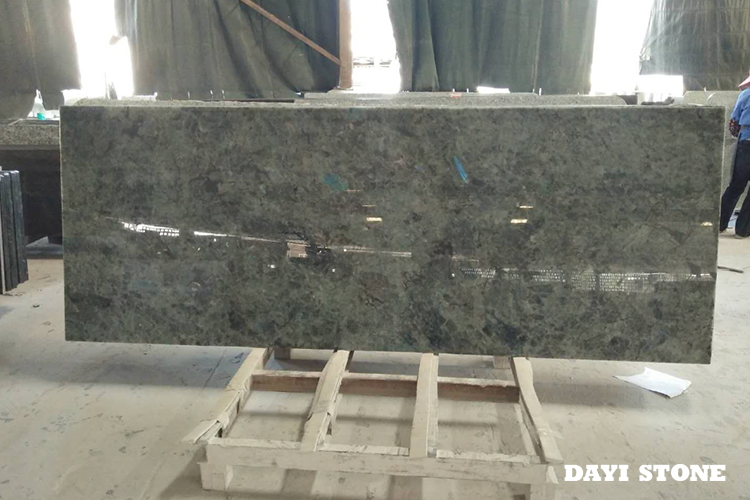 Countertop Granite Emrerald Blue Top front and one short edge Laminated bullnose edge 96x26